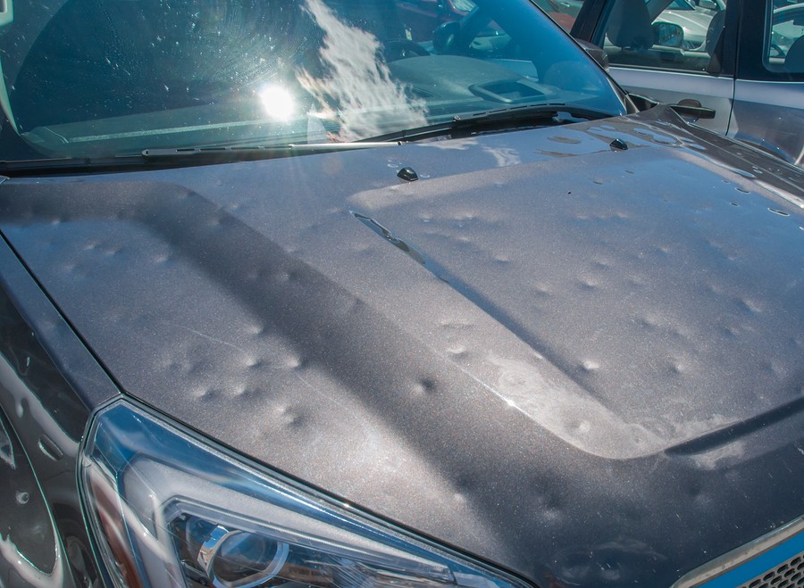 Hail Damaged Car