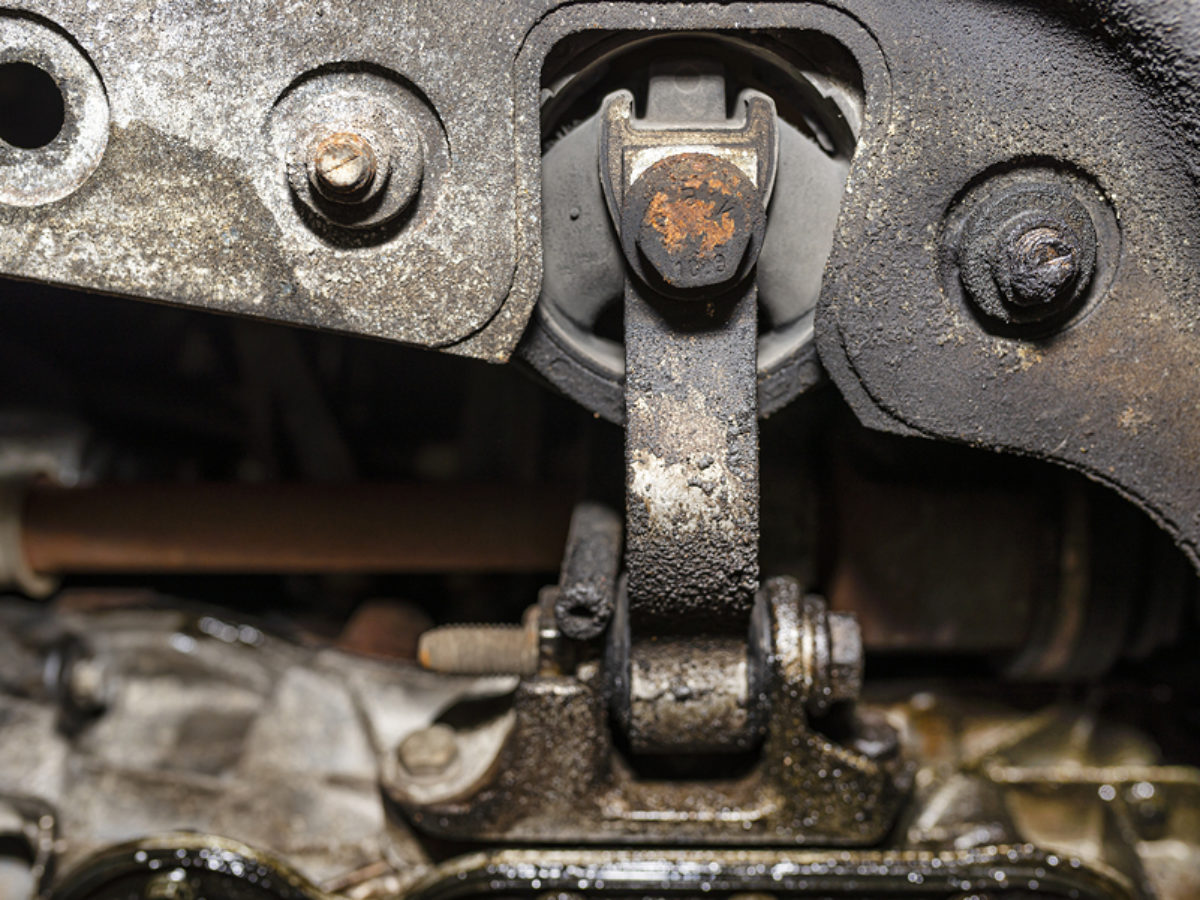 collapsed engine mount